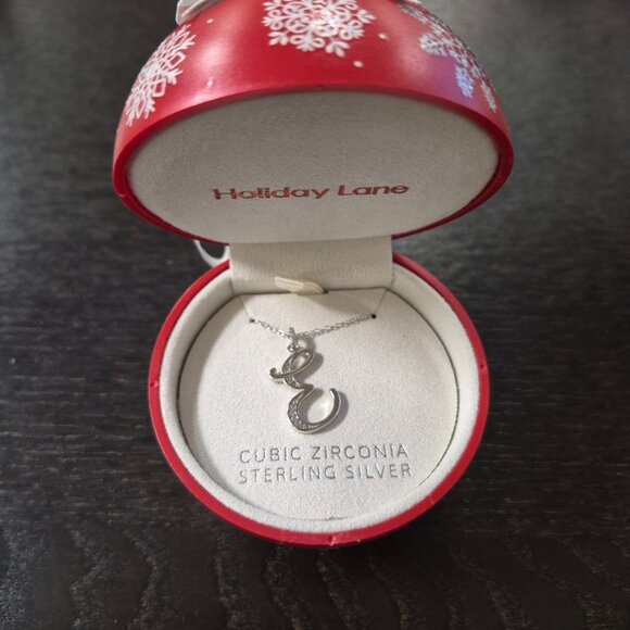 Holiday Lane Cubic Zirconia Infinity Pendant Necklace in Sterling Silver - Picture 4 of 5